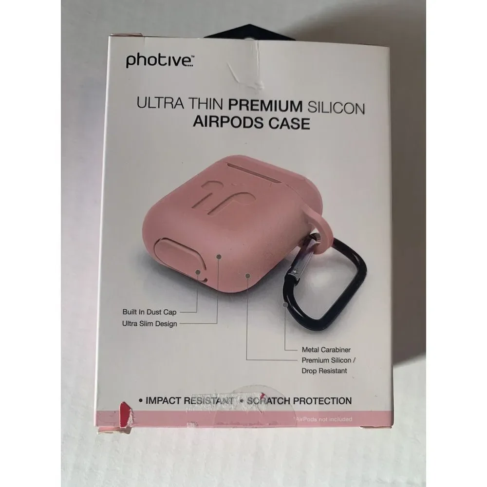 PHOTIV Airpod Case Ultra Thin Protective Premium Silicon Keychain Skin NEW‎